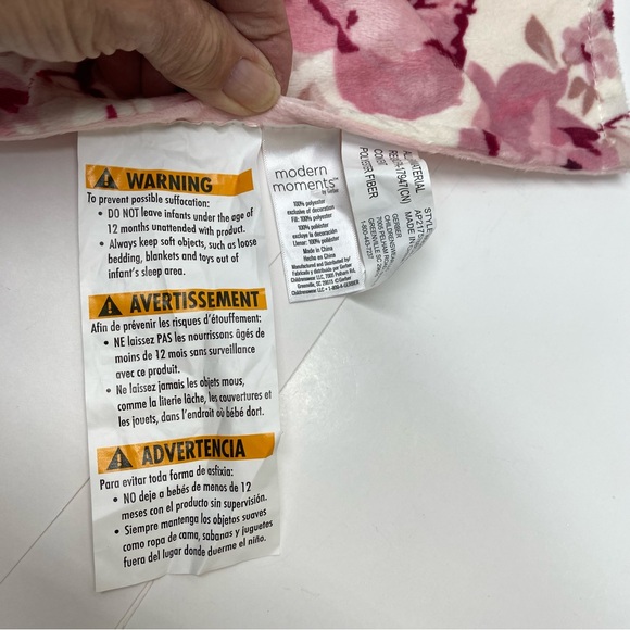 Modern Moments Gerber Baby Snuggle Lovey Pink White Floral Kitty/Bear Plush Toy - Picture 9 of 11